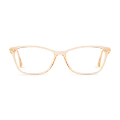 Rectangle Transparent Yellow Eyeglasses