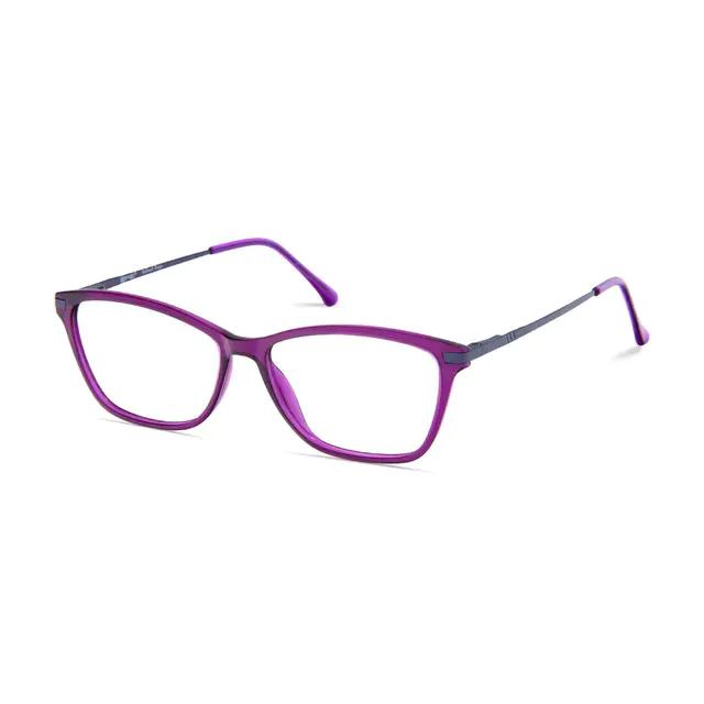 Rectangle Purple Eyeglasses