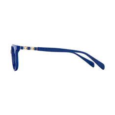 Round Blue Eyeglasses