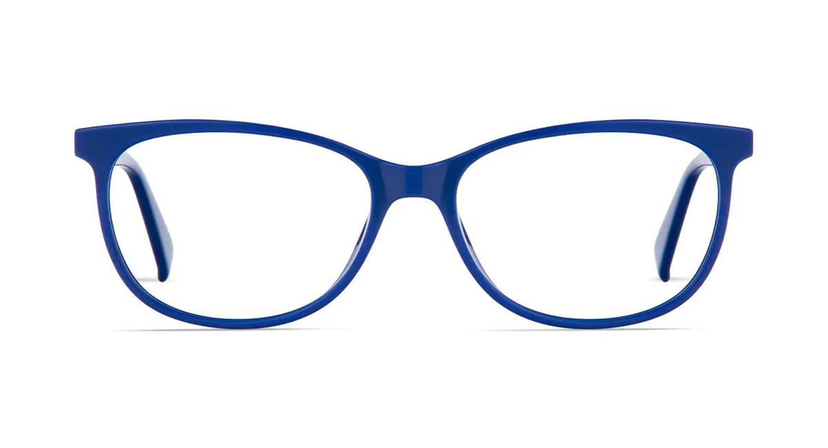Round Blue Eyeglasses