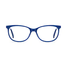 Round Blue Eyeglasses