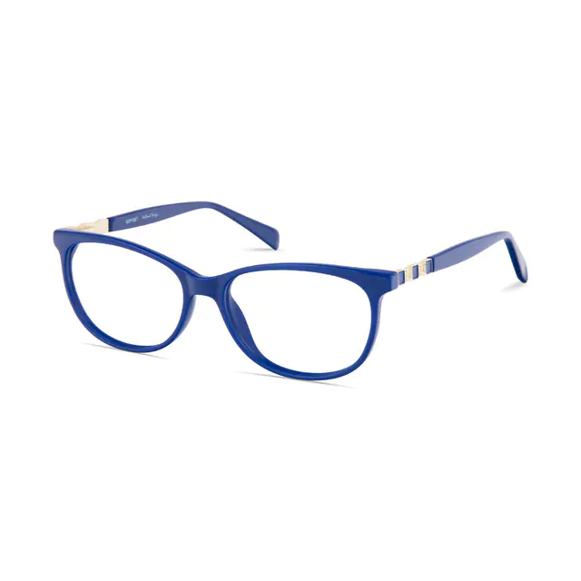 Round Blue Eyeglasses