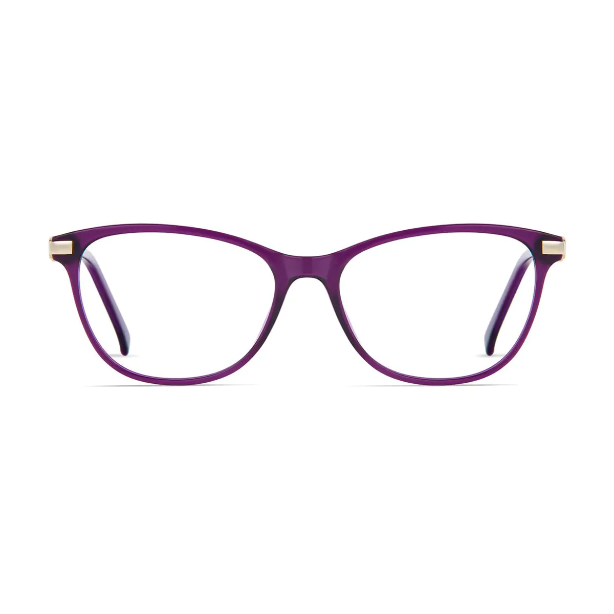 Cat-eye Transparent Purple/Gold Eyeglasses