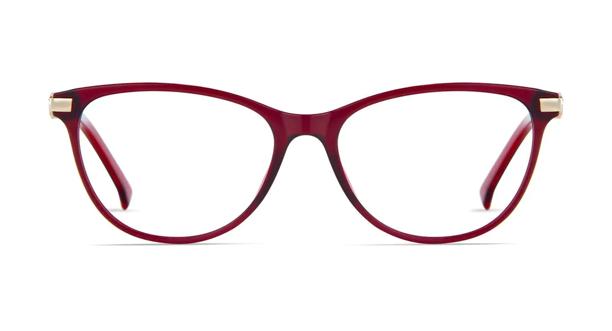 Cat-eye Transparent Red Eyeglasses