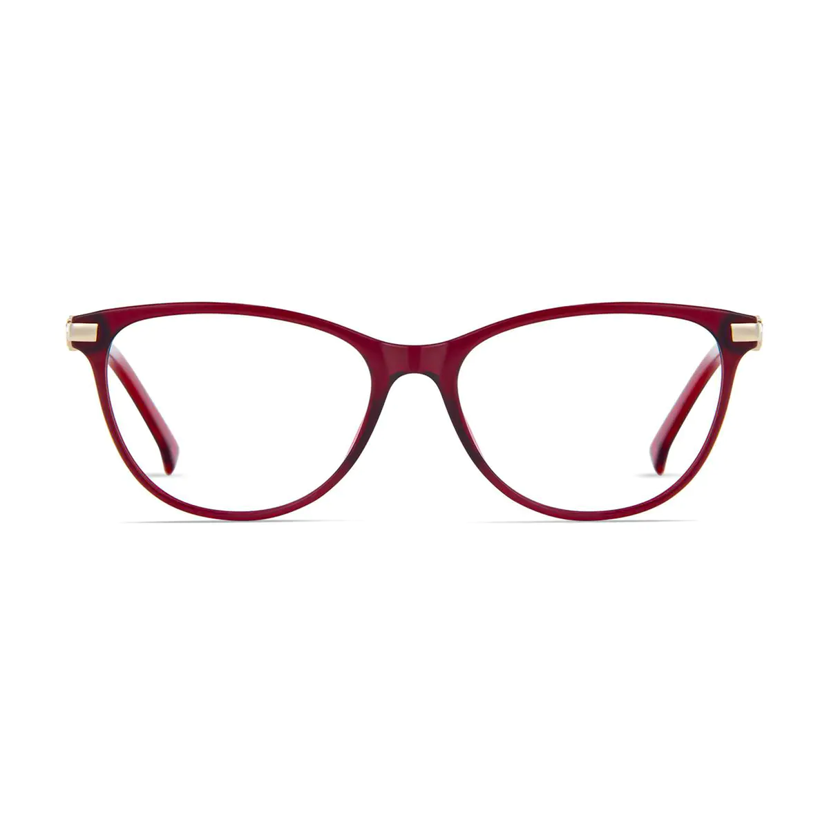 Cat-eye Transparent Red Eyeglasses
