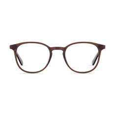 Round Brown/Gold Eyeglasses