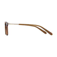 Round Brown/Gold Eyeglasses
