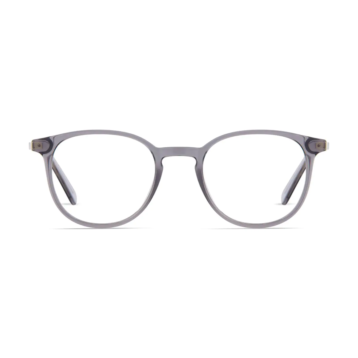 Round Gray/Gold Eyeglasses