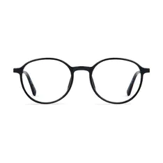 Round Black/Silver Eyeglasses