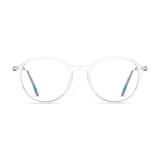 Round Clear/Gold Eyeglasses