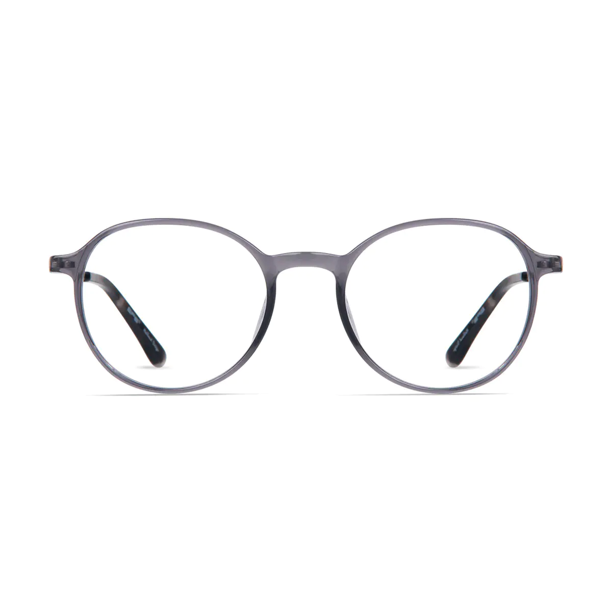 Round Gray Eyeglasses