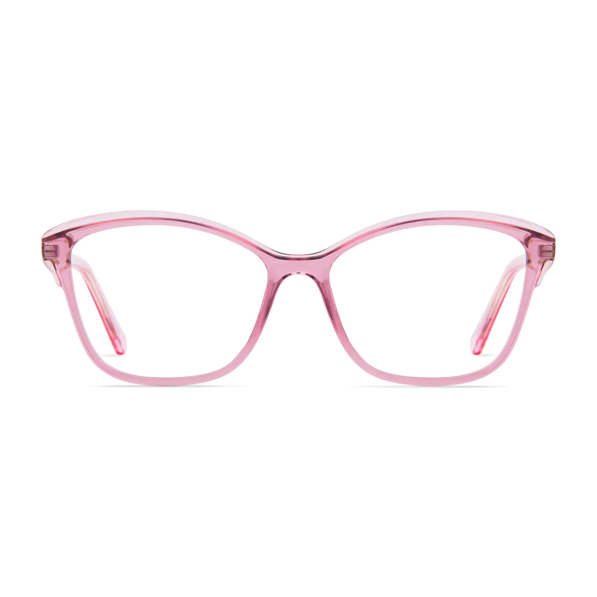 Cat-eye Transparent Pink Eyeglasses