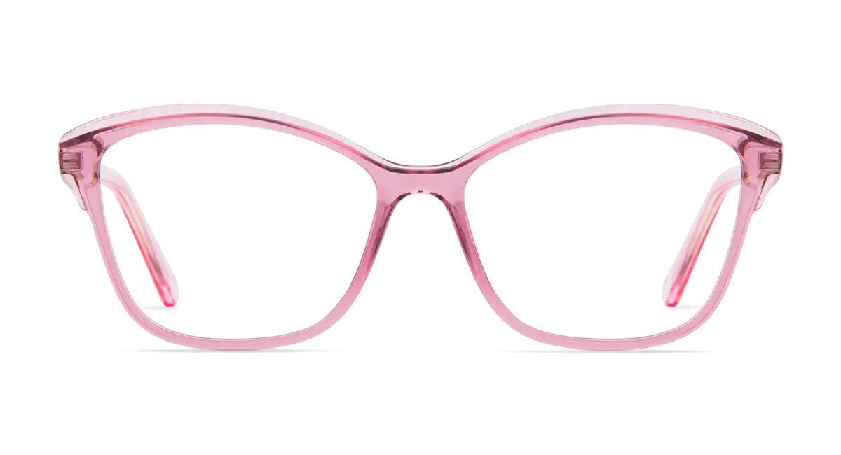 Cat-eye Transparent Pink Eyeglasses