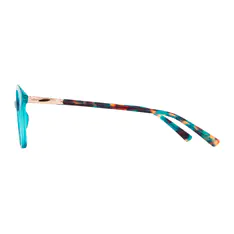 Cat-eye Transparent Blue Eyeglasses