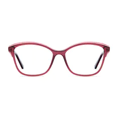 Cat-eye Transparent Red Eyeglasses