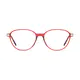 Round Transparent Red Eyeglasses