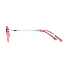 Round Transparent Red Eyeglasses