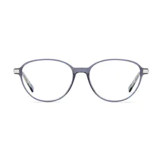 Round Transparent Gray Eyeglasses