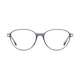 Round Transparent Gray Eyeglasses