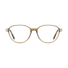 Round Transparent Brown Eyeglasses