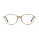 Round Transparent Brown Eyeglasses