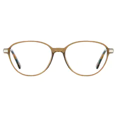 Round Transparent Brown Eyeglasses