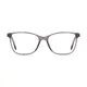 Rectangle Transparent Gray Eyeglasses
