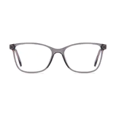 Rectangle Transparent Gray Eyeglasses