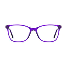 Rectangle Transparent Purple Eyeglasses