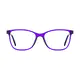 Rectangle Transparent Purple Eyeglasses