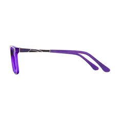 Rectangle Transparent Purple Eyeglasses
