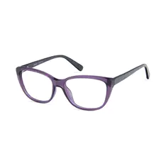Oval Transparent Purple Eyeglasses