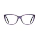 Oval Transparent Purple Eyeglasses