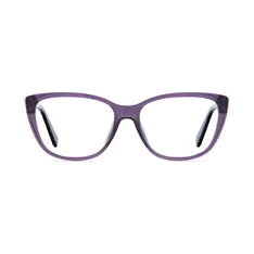Oval Transparent Purple Eyeglasses