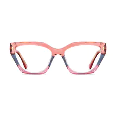 Square Transparent Pink Eyeglasses