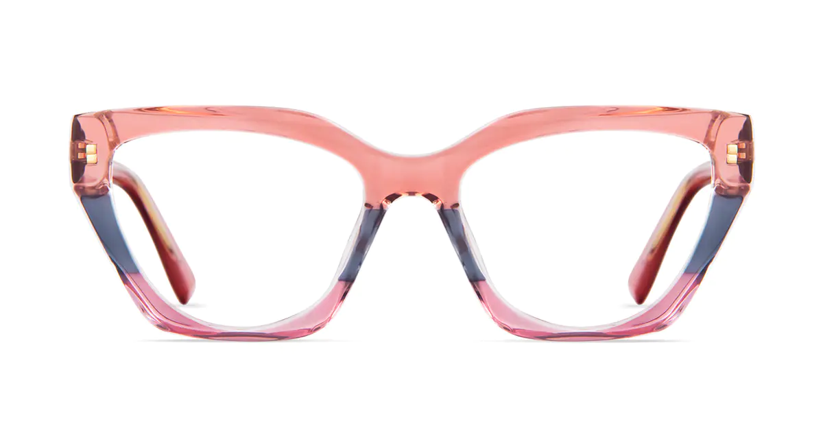 Cat-eye Transparent Pink Eyeglasses