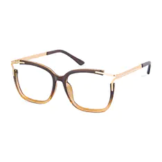 Square Brown/Yellow Eyeglasses