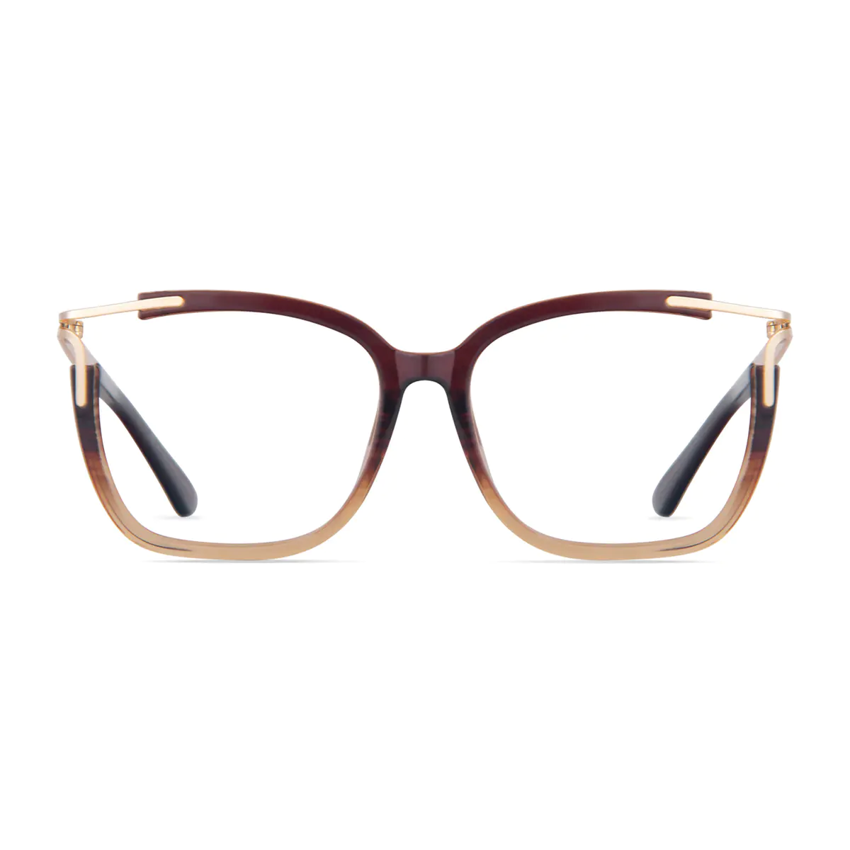 Square Brown/Yellow Eyeglasses