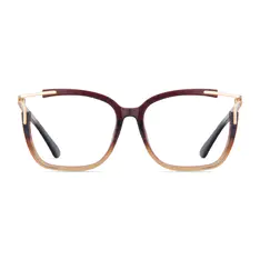 Square Brown/Yellow Eyeglasses