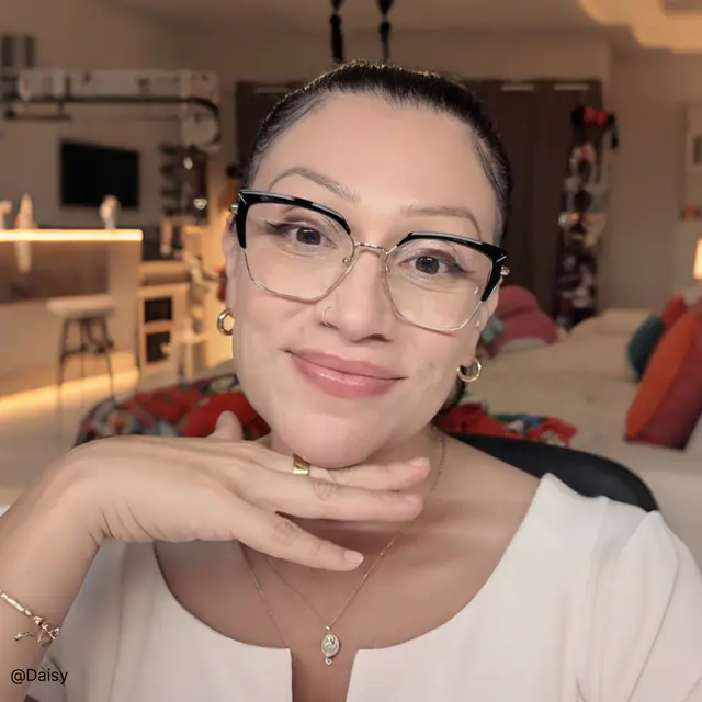 Cat-eye Black/Gold Eyeglasses