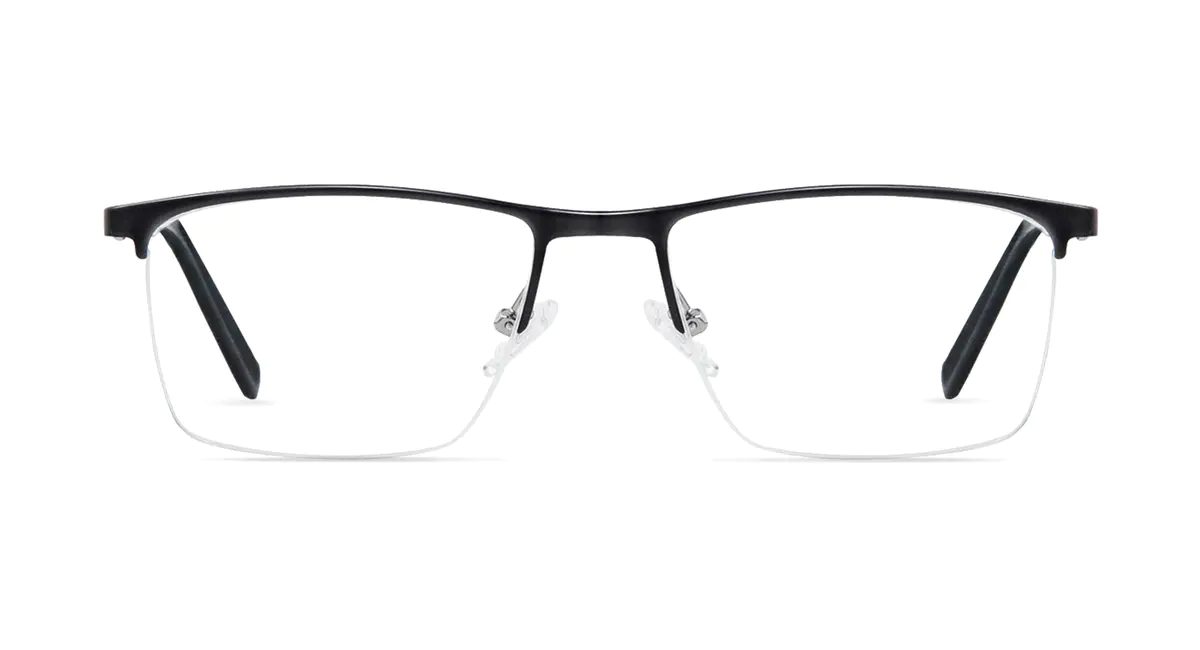 Rectangle Gray Eyeglasses