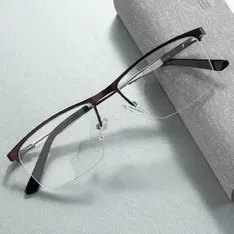 Rectangle Gray Eyeglasses