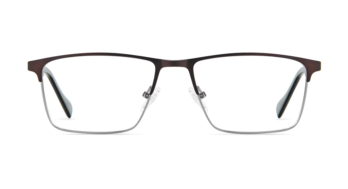 Rectangle Brown Eyeglasses