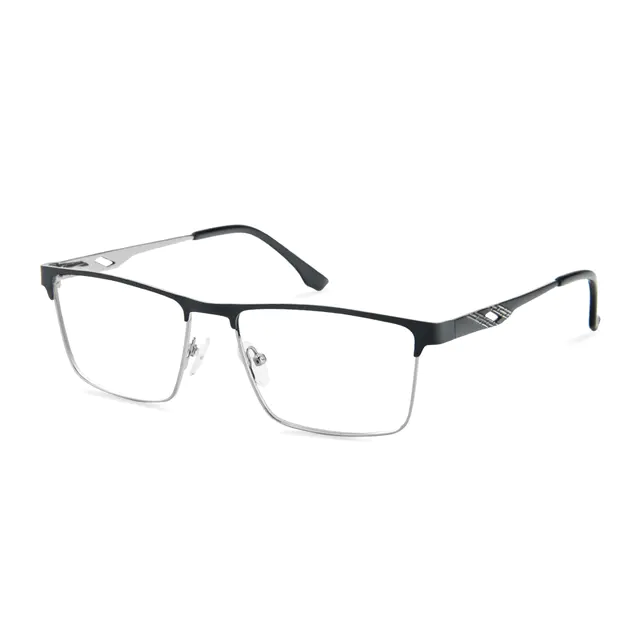 Browline Black/Silver Eyeglasses