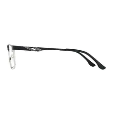Browline Black/Silver Eyeglasses