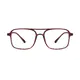 Aviator Transparent Brown Eyeglasses