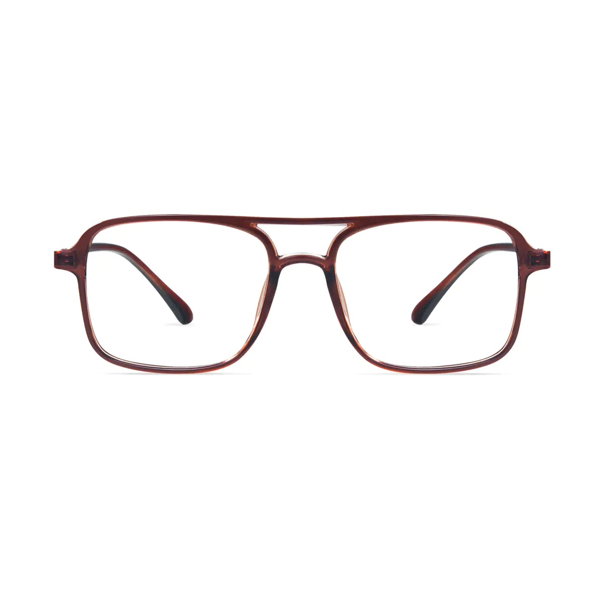 Aviator Transparent Brown Eyeglasses