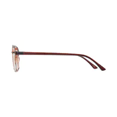 Aviator Transparent Brown Eyeglasses