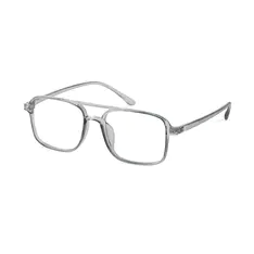 Aviator Transparent Gray Eyeglasses