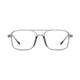 Aviator Transparent Gray Eyeglasses